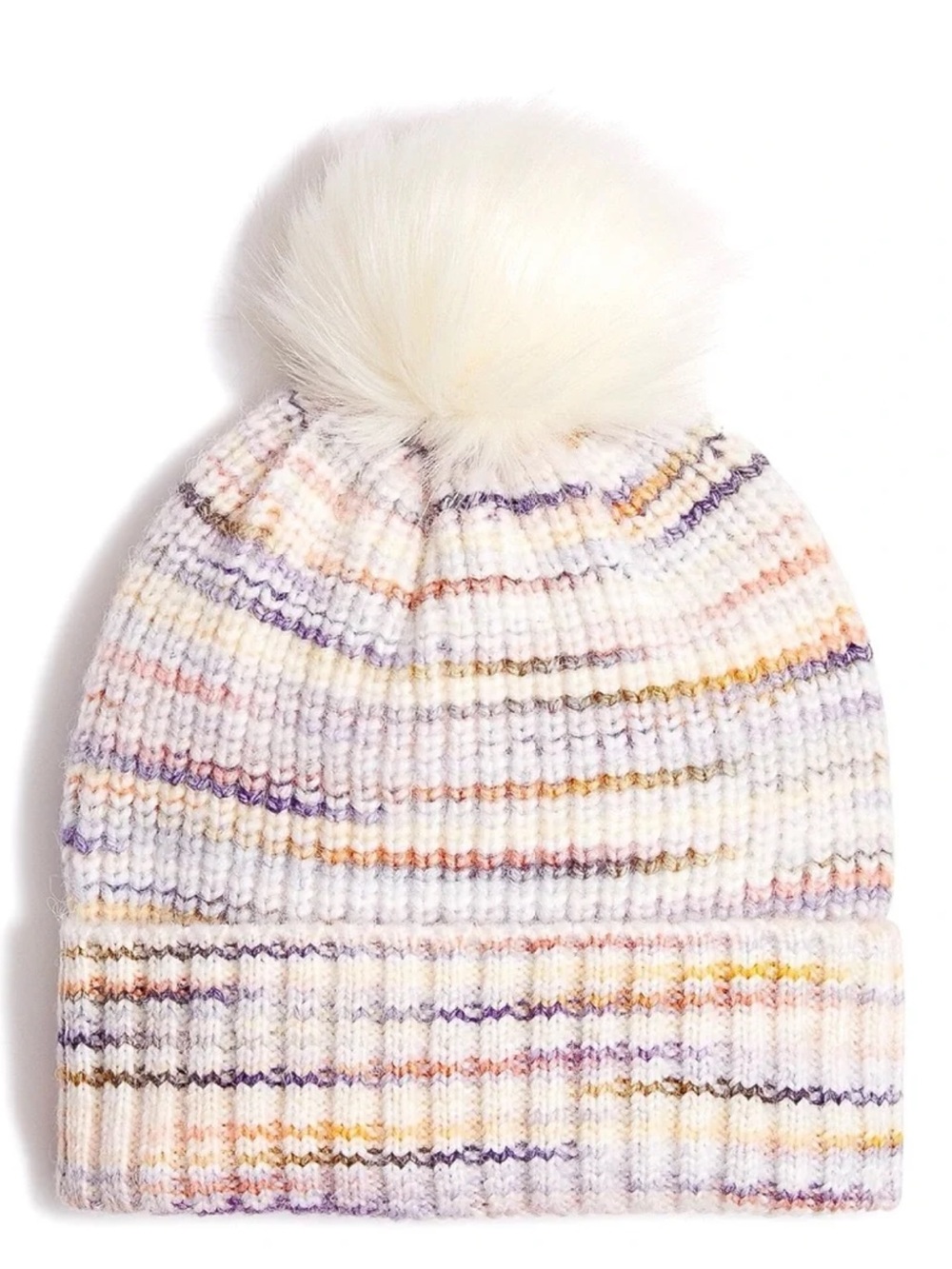 J. Crew Striped Beanie with Pom Pom